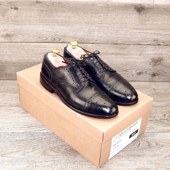 Allen Edmonds SANFORD Cap Toe Blucher 7 C Black * add $15 new Trees